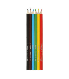Creioane colorate 6 culori, din lemn, SMART Line